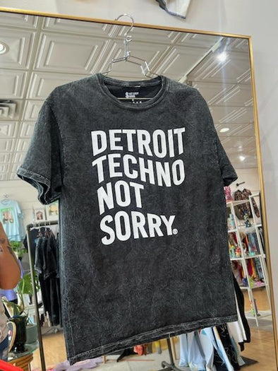 Detroit Techno Not Sorry Acid Wash Tee