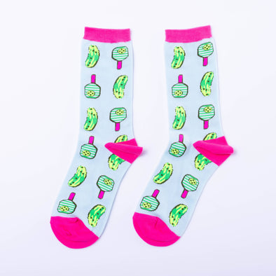 Pickleball Socks - Women's Crew Socks for Pickle Ball Lovers