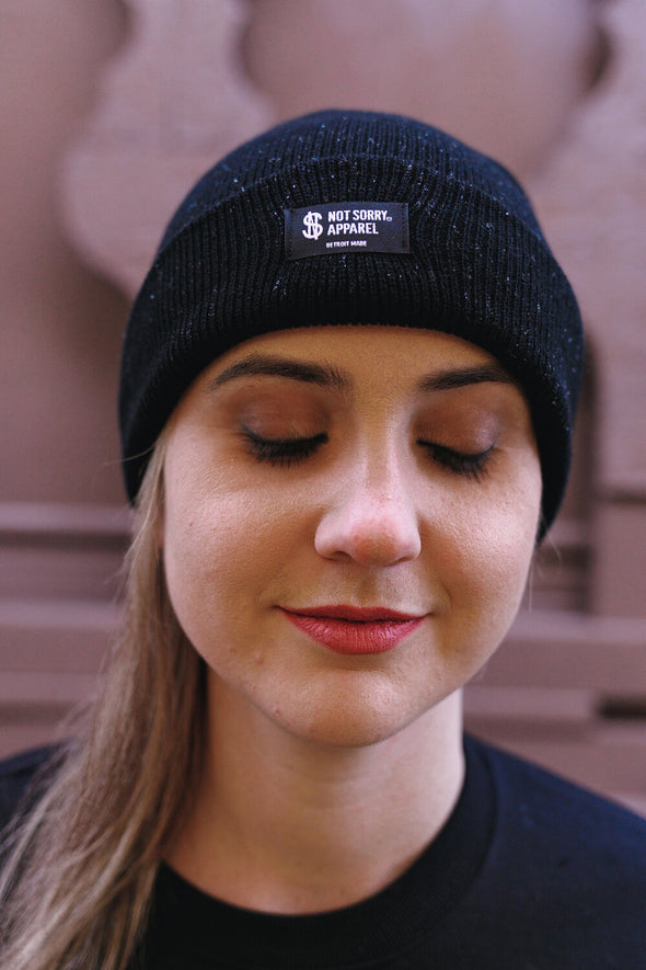 Not Sorry Label Beanie