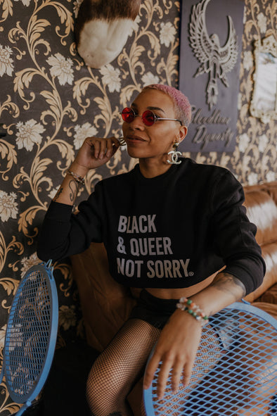 Black & Queer Not Sorry® Cropped Crew