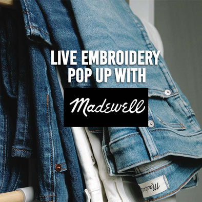 Not Sorry Goods Embroidery Pop Up at Madewell Detroit!