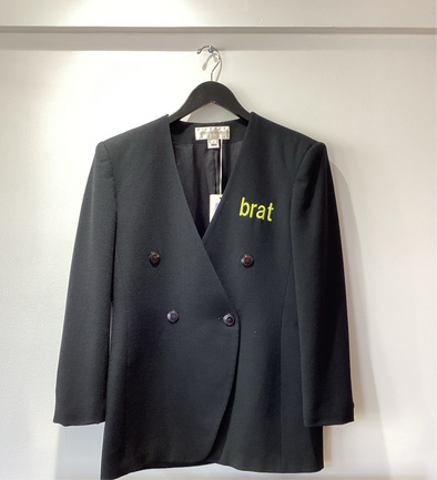 brat upcycled black blazer