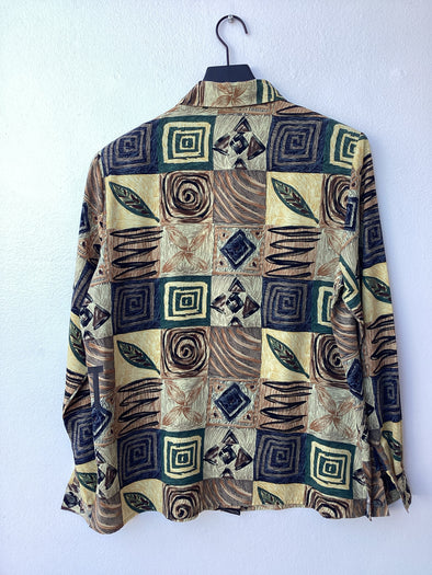 Detroit not sorry earthy print L/S