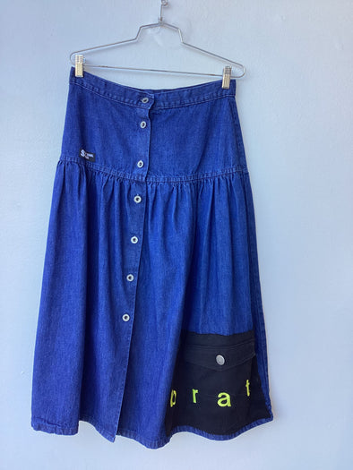 Brat Pocket Patch Denim Maxi