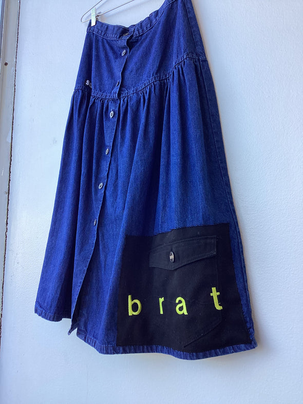 Brat Pocket Patch Denim Maxi