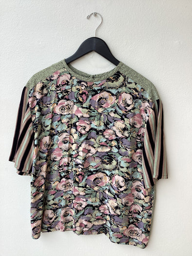 Vintage Multi Pattern Blouse