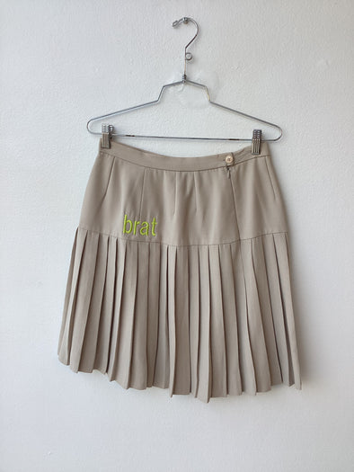 brat upcycled pleated skirt