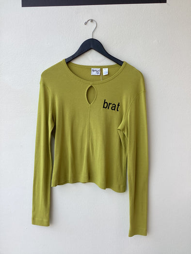 Brat upcycled keyhole longsleeve