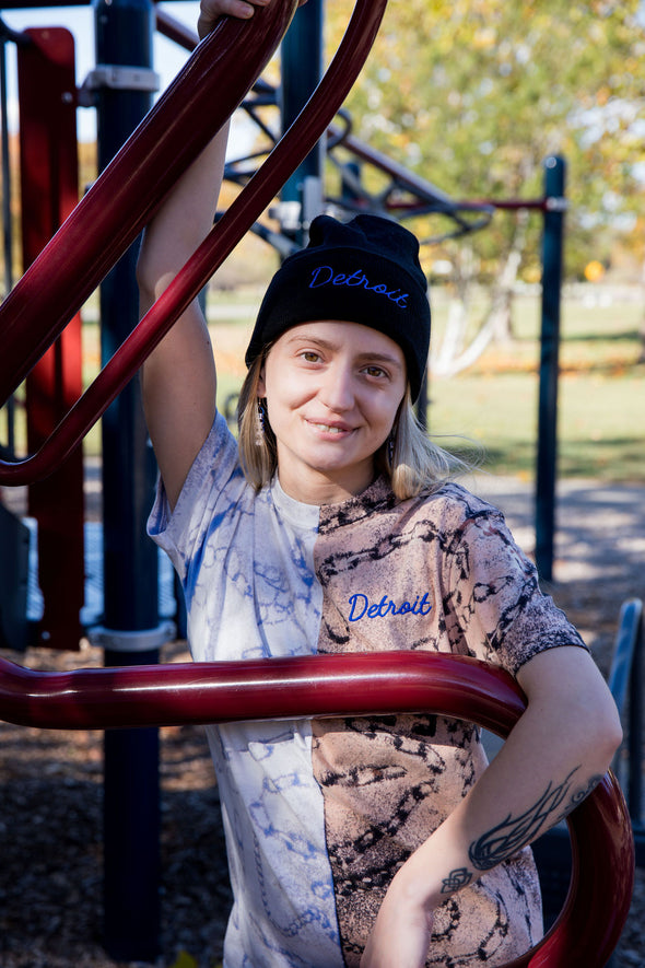 Detroit Embroidered Beanie
