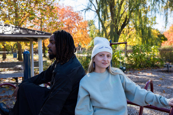 Detroit Script Sage Sweater