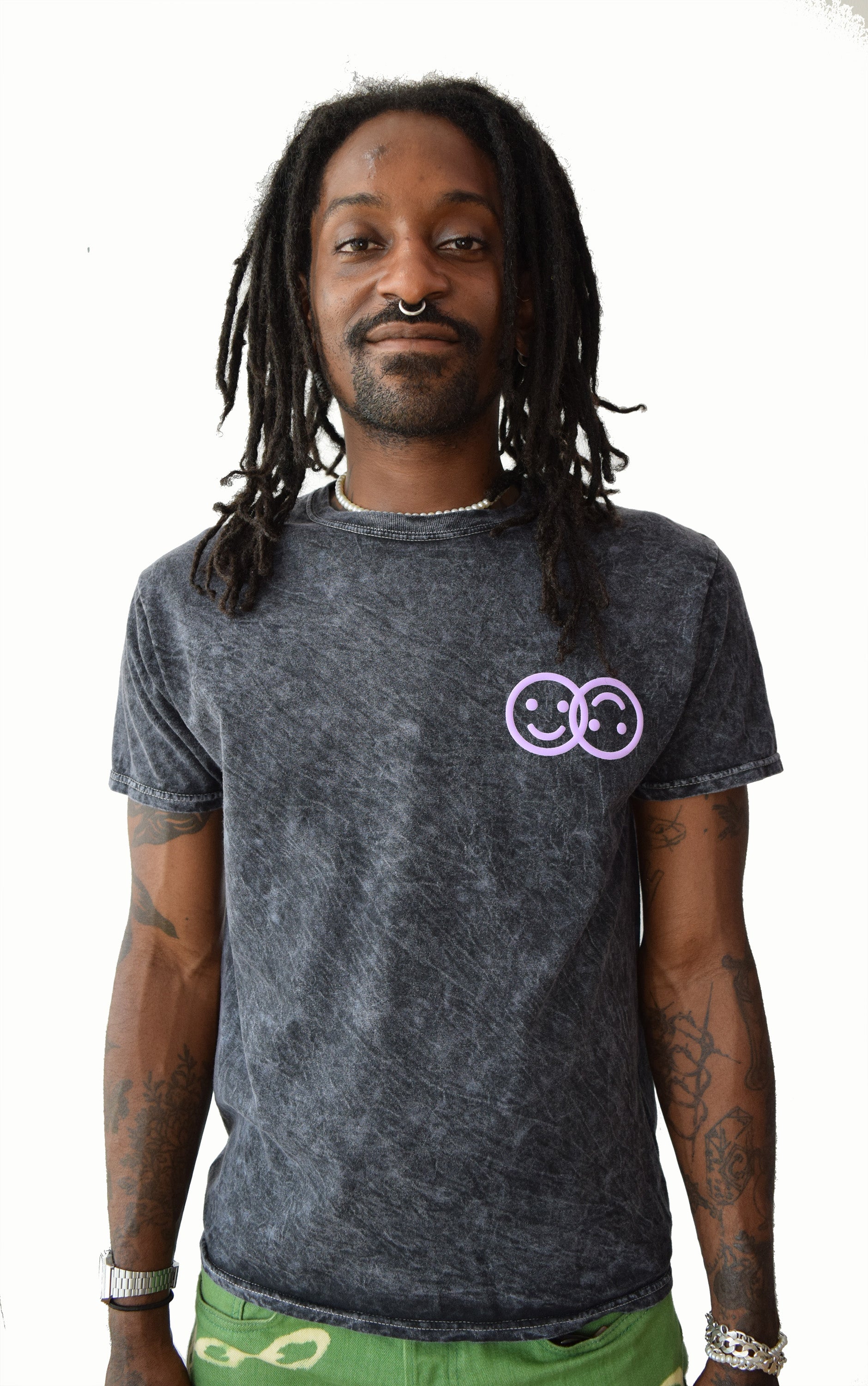 Never Apologize Puffy Paint Tee 2x / Black Mineral Wash