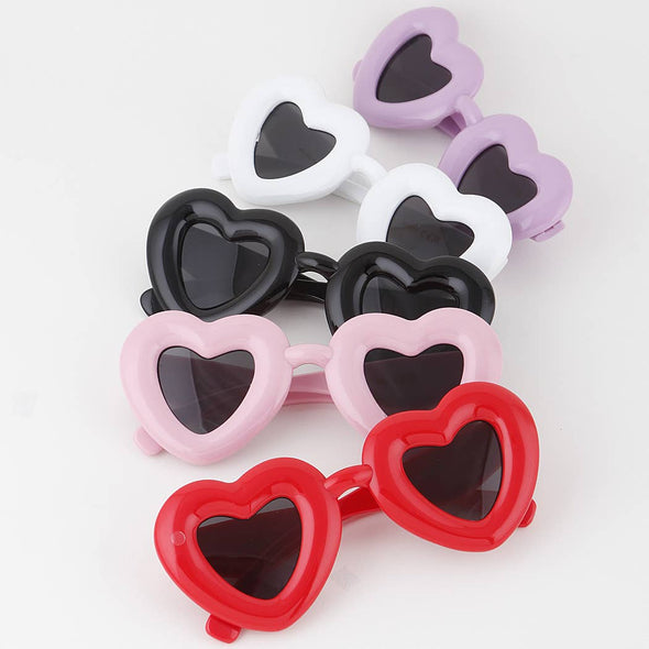 Bright Bubble Heart Sunglasses