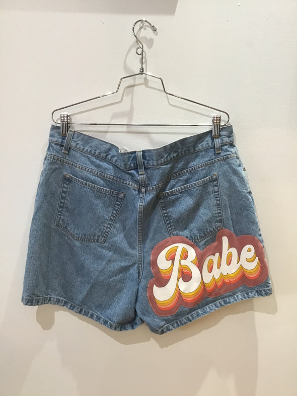 Babe Patch Jean Shorts