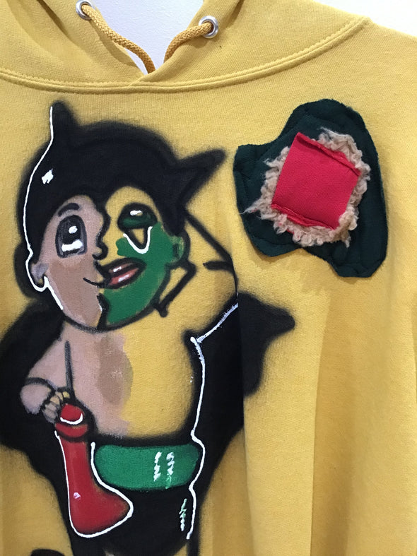 Patch and Painted Boy Hoodie