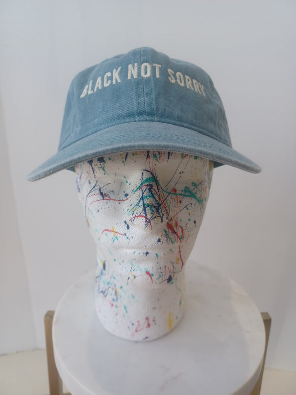 Black Not Sorry Monochrome Hat