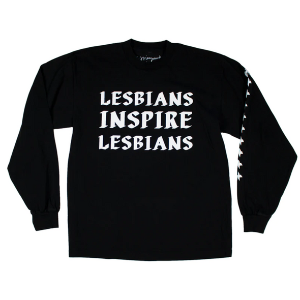 Lesbians Inspire Lesbians L/S Tee (black)
