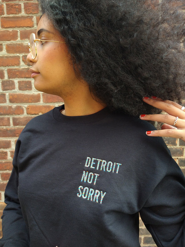 Detroit Not Sorry® Embroidered Crew
