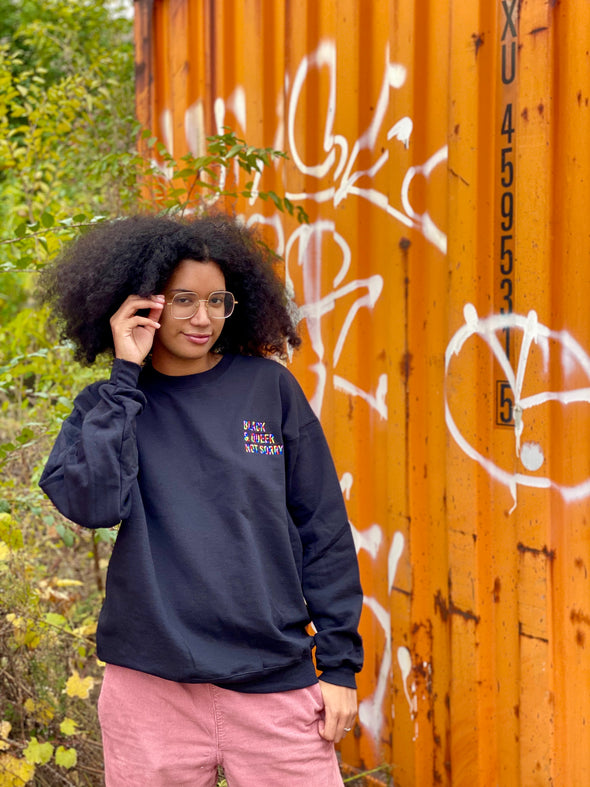 Black & Queer Not Sorry® Embroidered Crew