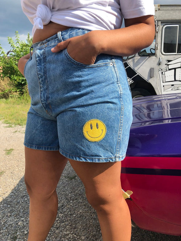 Upcycled Smiley Patch