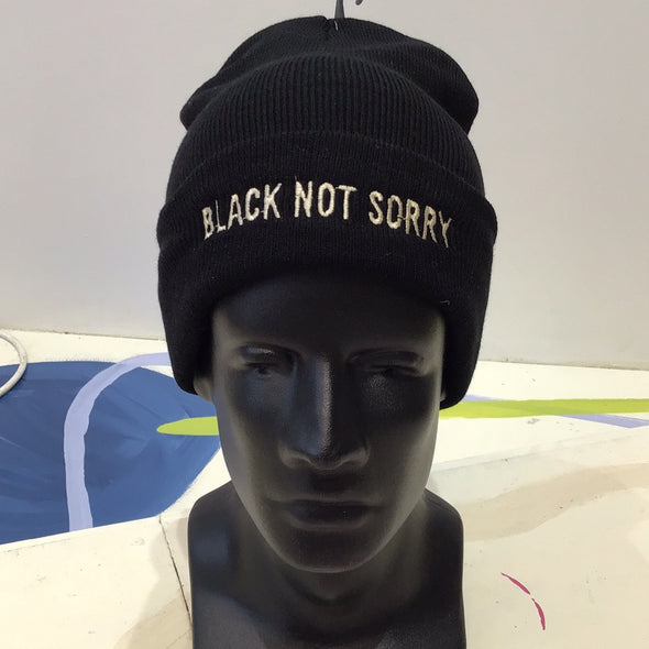 Black Not Sorry® Embroidered Beanie
