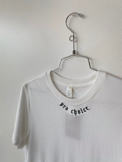 Pro choice embroidered tee